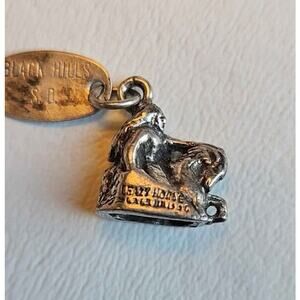 Vintage Crazy Horse Sterling Silver charm from mid 1970's